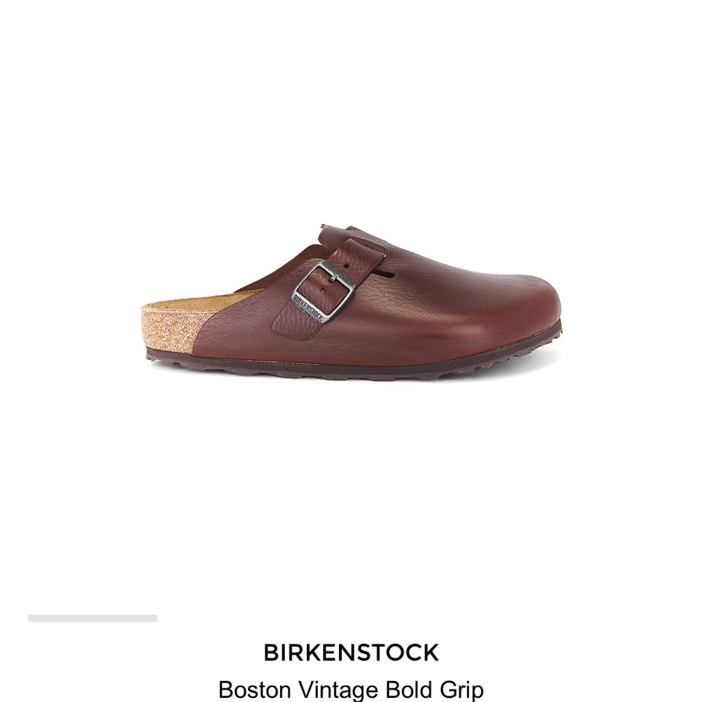 Birkenstock Brown Leather Mules with Cork Footbed